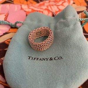 Tiffany & co sterling mesh somerset ring